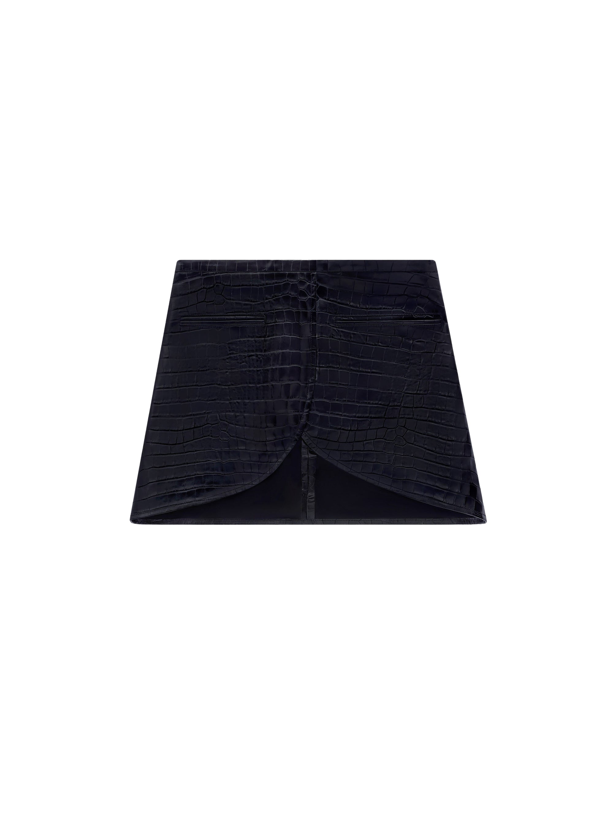 Ellipse croco stamped mini Skirt - Black