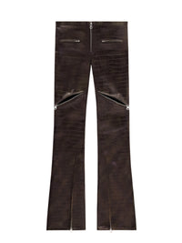 Ellipse croco stamped bootcut Pant - Brown