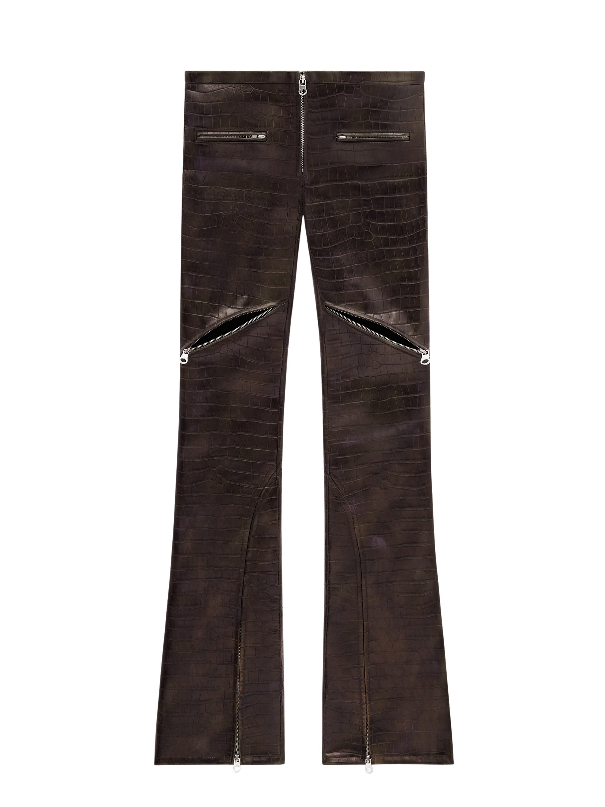 Ellipse croco stamped bootcut Pant - Brown