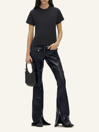 Ellipse croco stamped bootcut Pant - Black