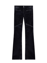 Ellipse croco stamped bootcut Pant - Black