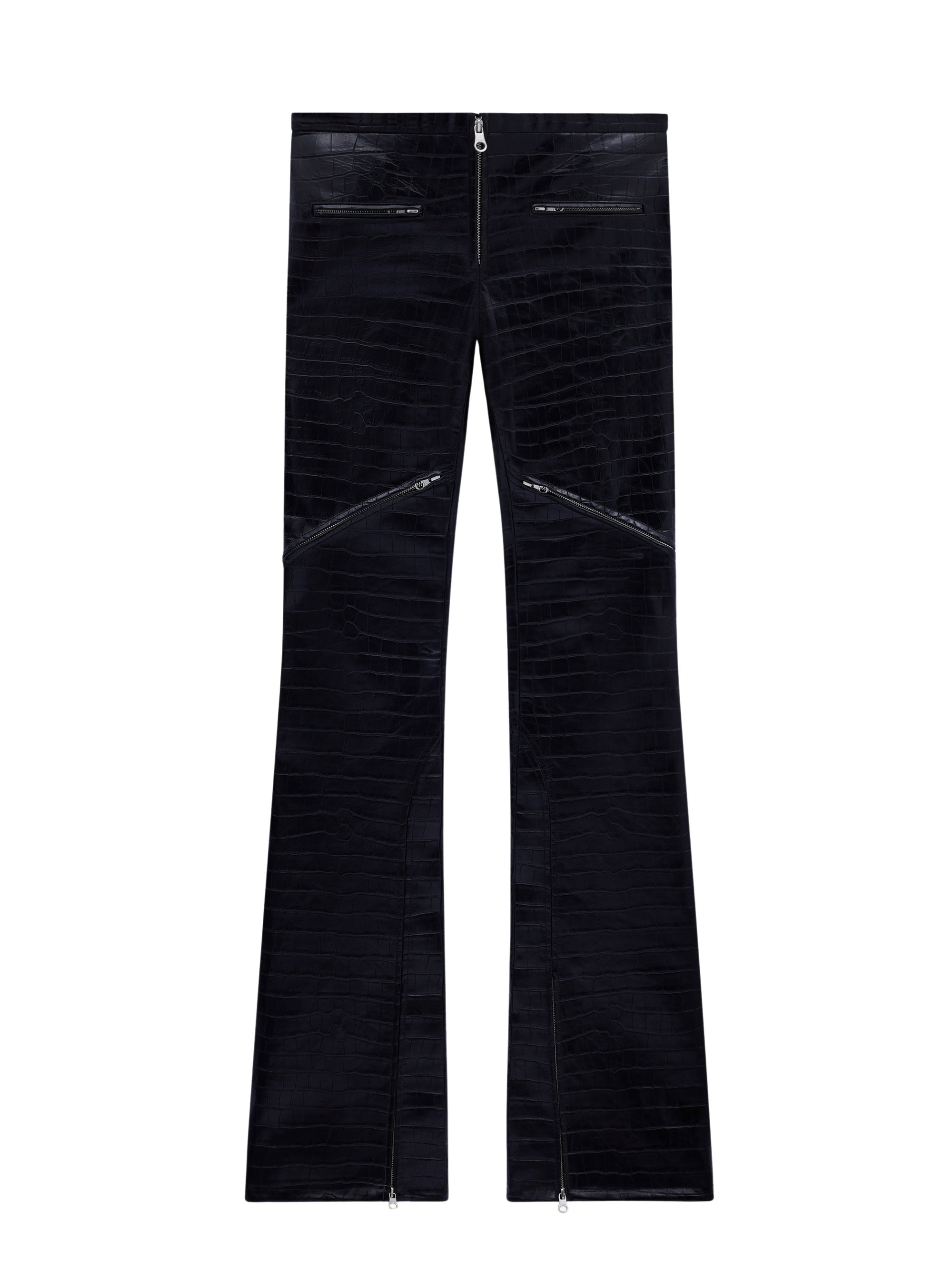 Ellipse croco stamped bootcut Pant - Black
