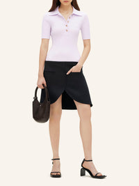 Signature rib knit Polo - Mist