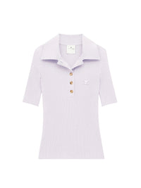 Signature rib knit Polo - Mist