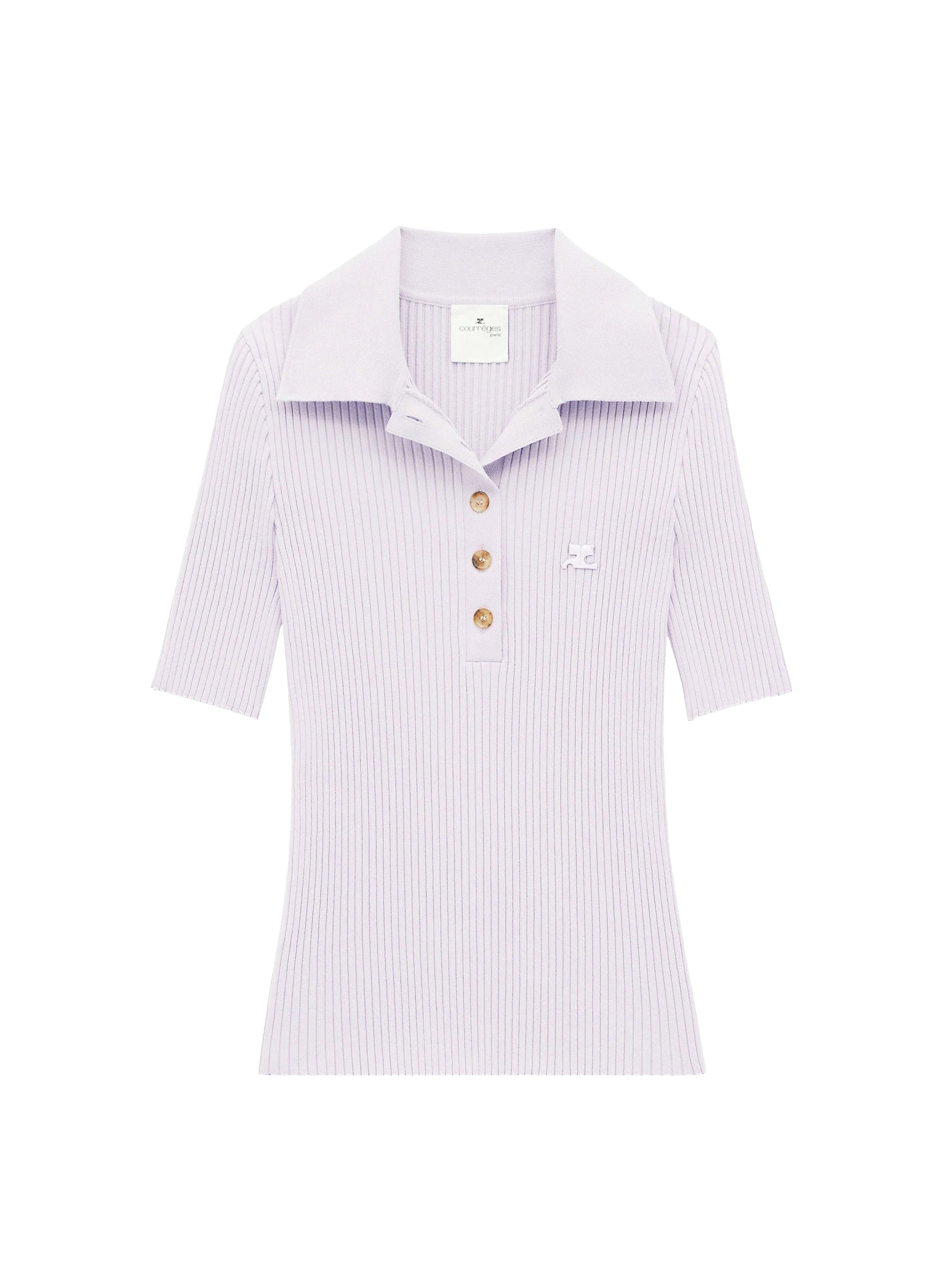 Signature rib knit Polo - Mist