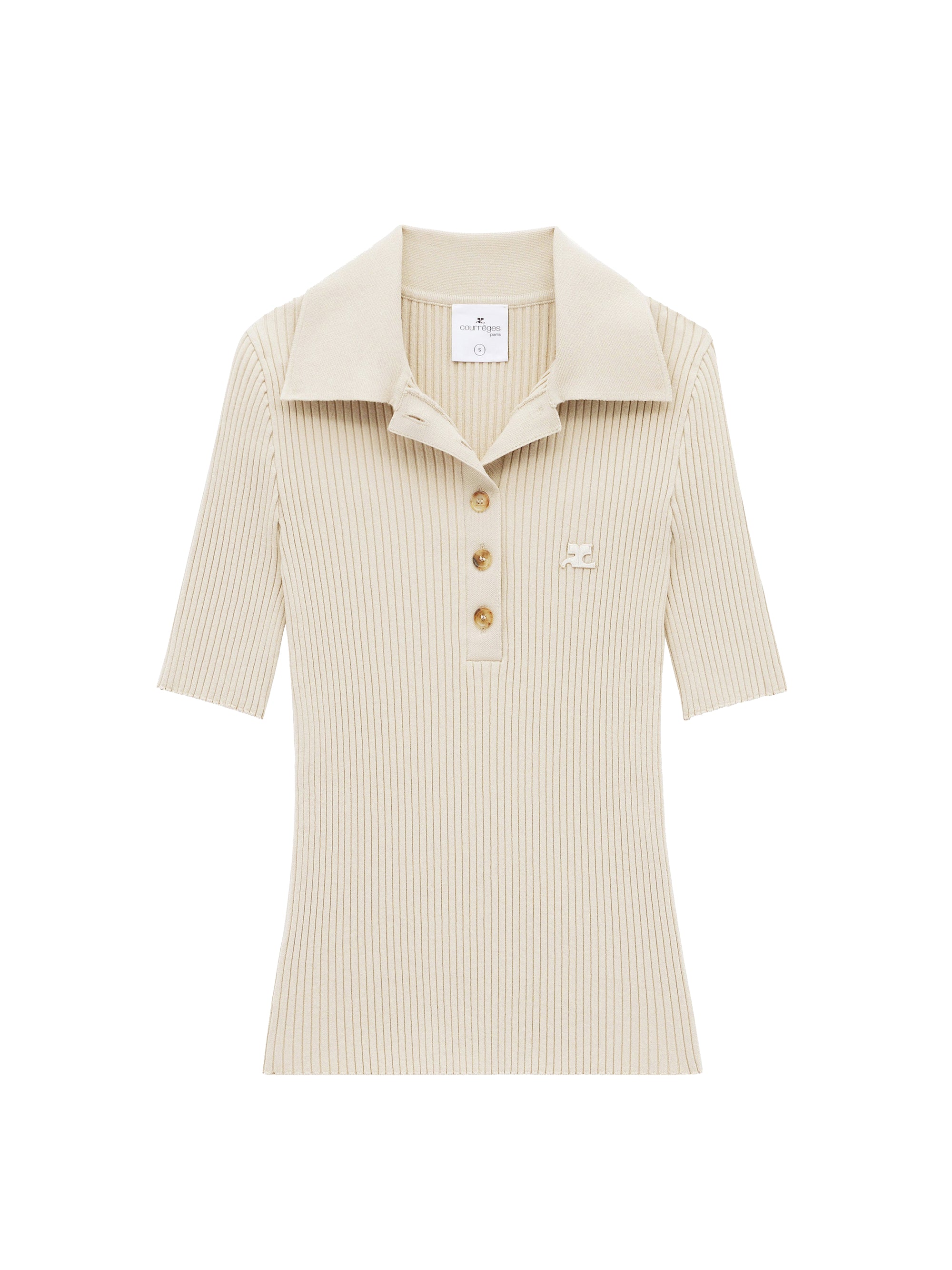Signature rib knit Polo - Sand
