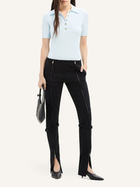 Signature rib knit Polo - Iceberg