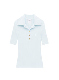 Signature rib knit Polo - Iceberg