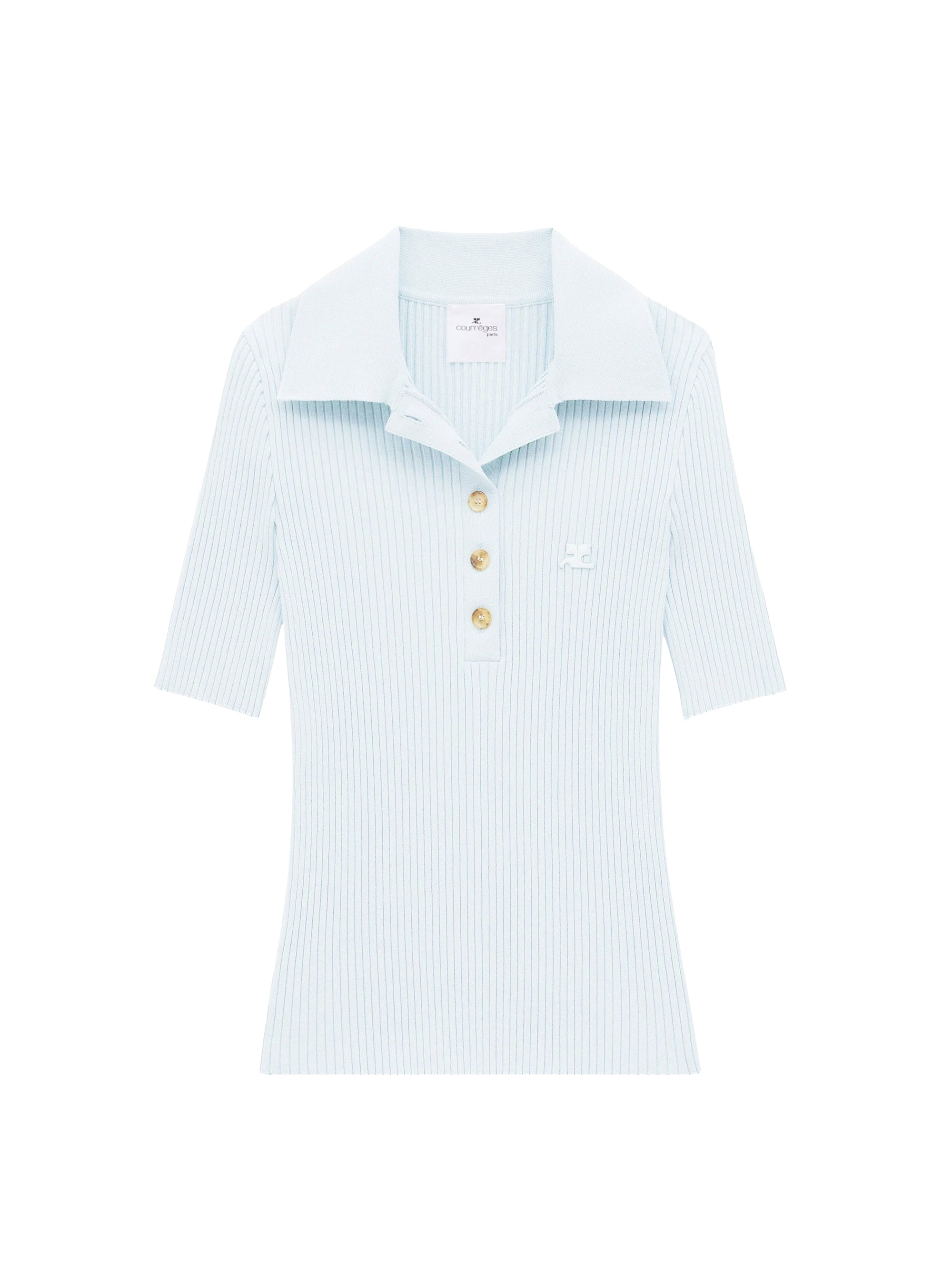 Signature rib knit Polo - Iceberg
