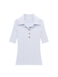 Signature rib knit Polo - Ether