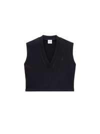 Varsity cotton Vest - Black