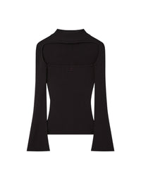 Hyperbole ls rib knit Sweater - Mud Brown