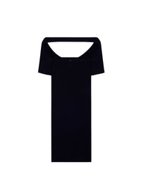 Hyperbole rib knit mini Dress - Black
