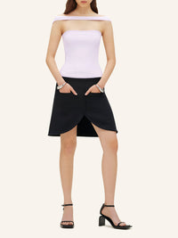 Hyperbole rib knit Top - Mist