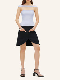 Hyperbole rib knit Top - Ether