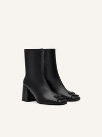 Reedition stretch leather effect ankle Boots - Black