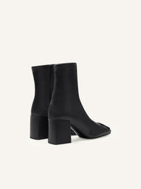 Reedition stretch leather effect ankle Boots - Black