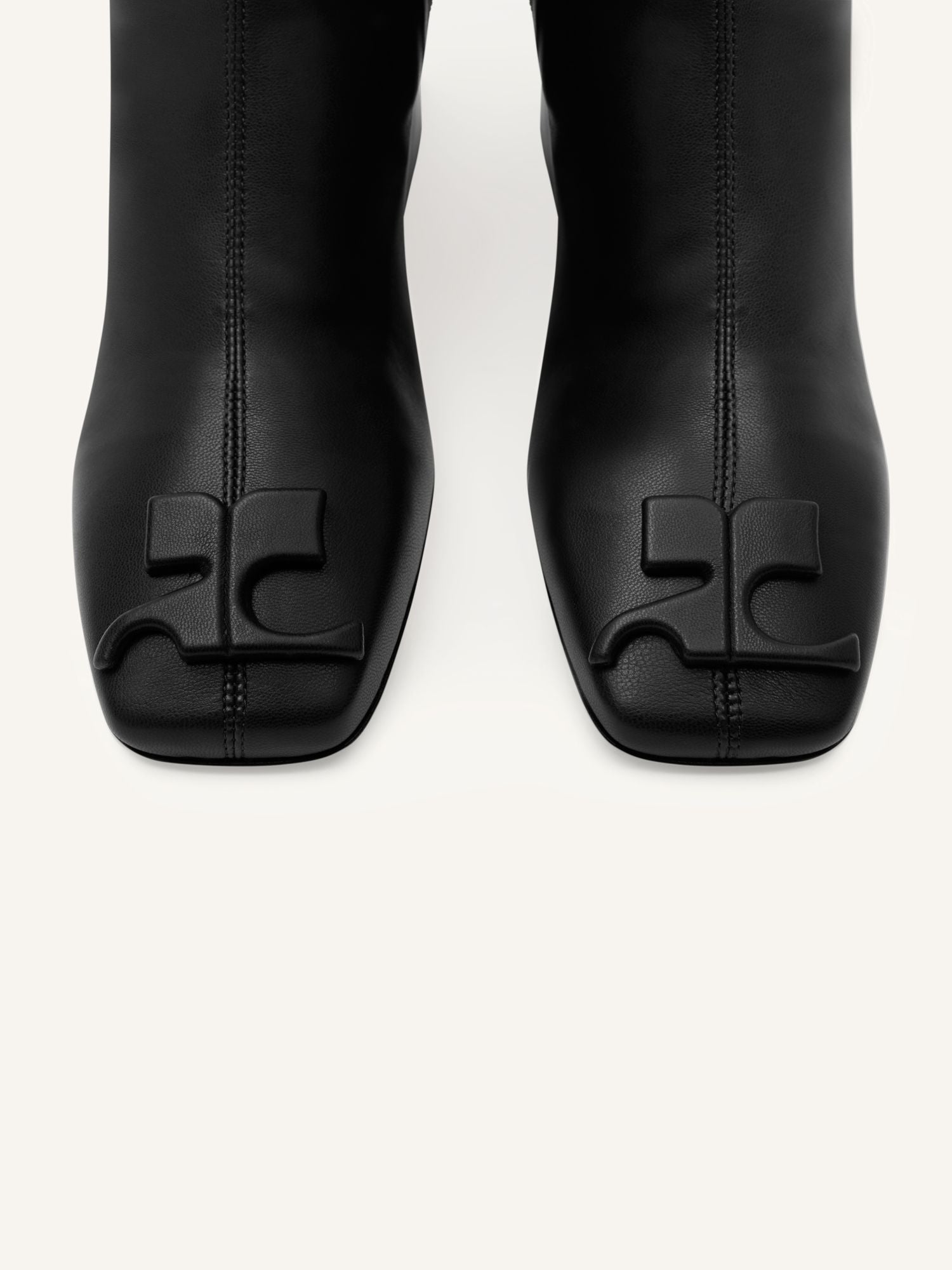 Reedition stretch leather effect ankle Boots - Black