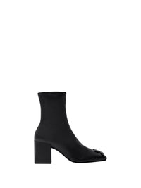 Reedition stretch leather effect ankle Boots - Black