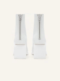 Stream zipped leather ankle Boots - Heritage White