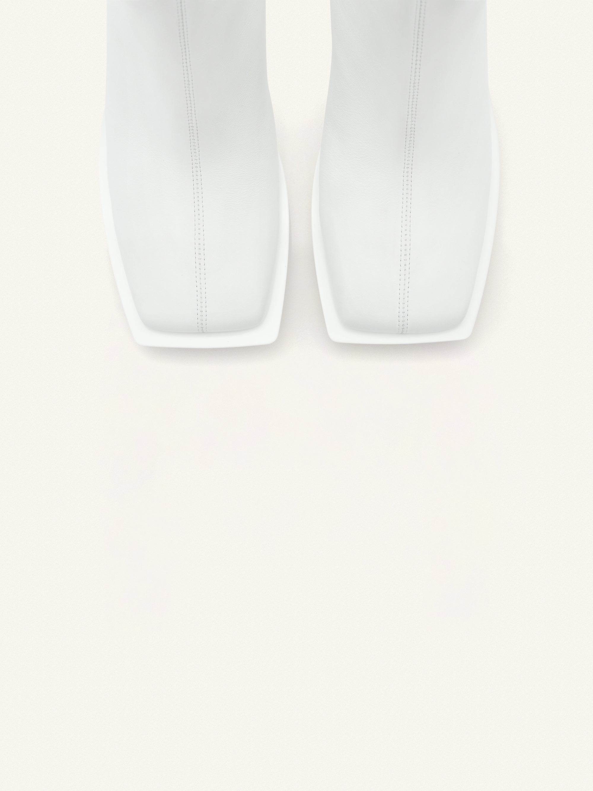 Stream zipped leather ankle Boots - White