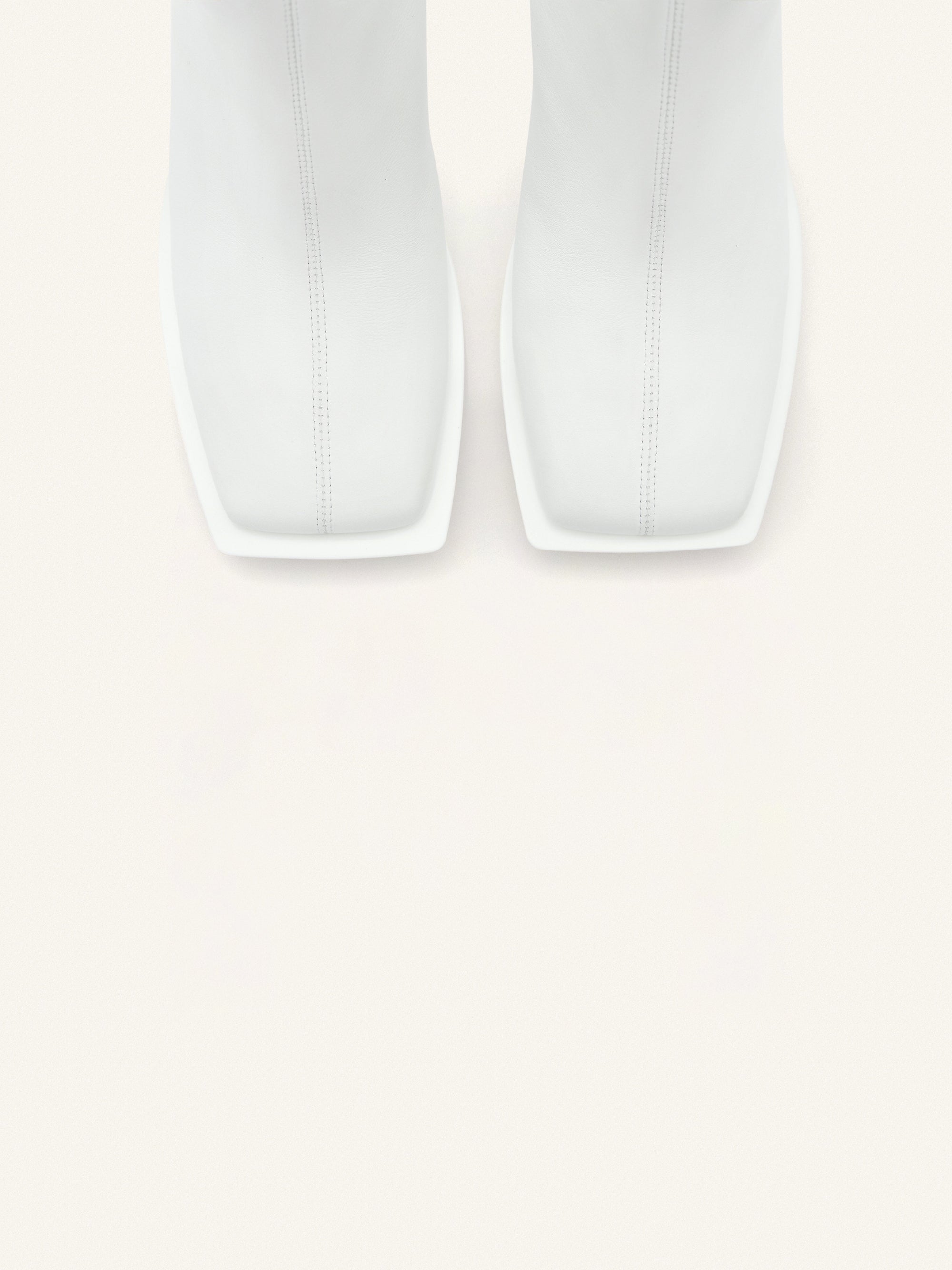 Stream zipped leather ankle Boots - Heritage White