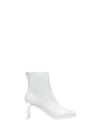 Stream zipped leather ankle Boots - Heritage White