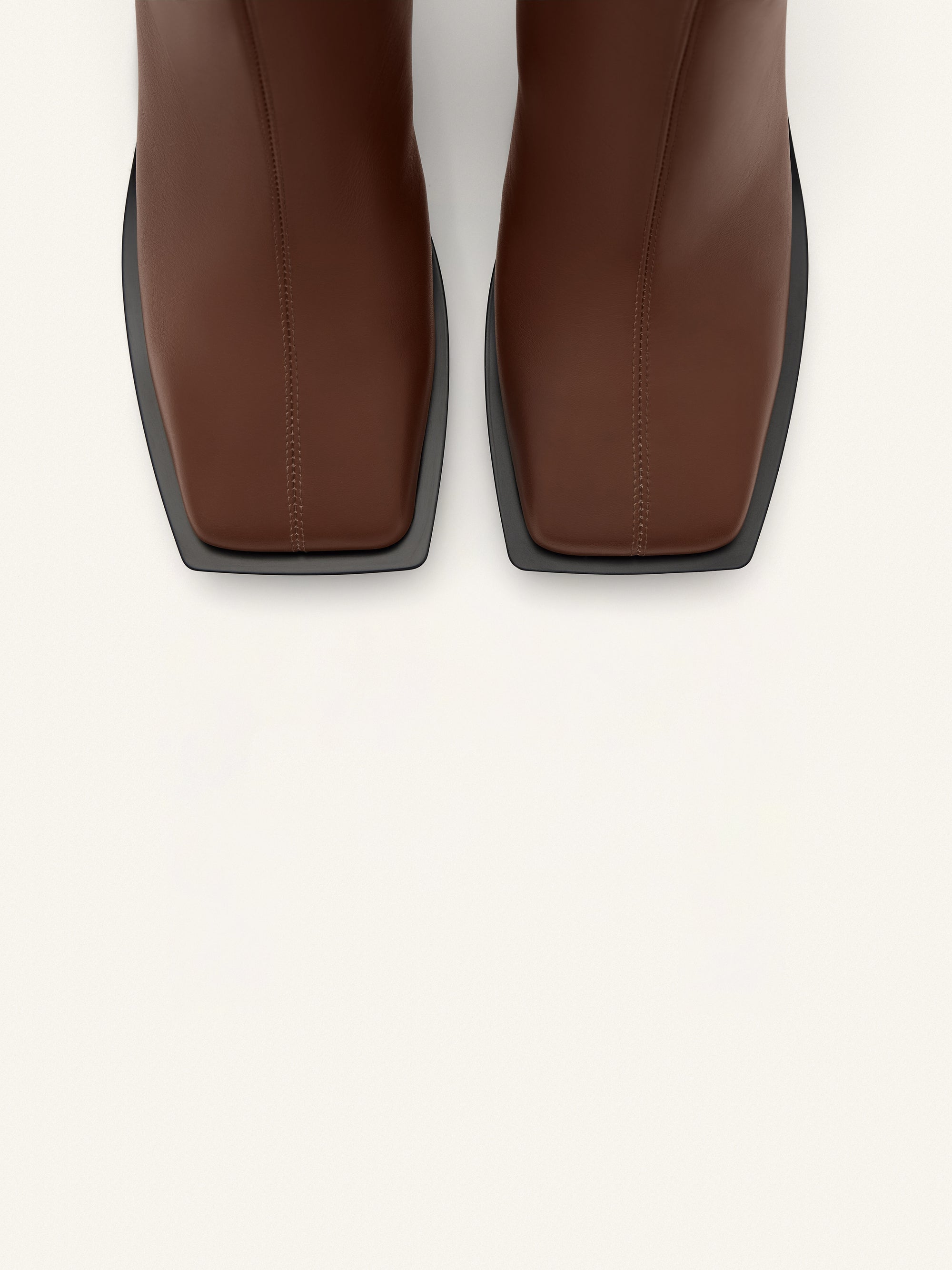 Stream zipped leather ankle Boots - Brown