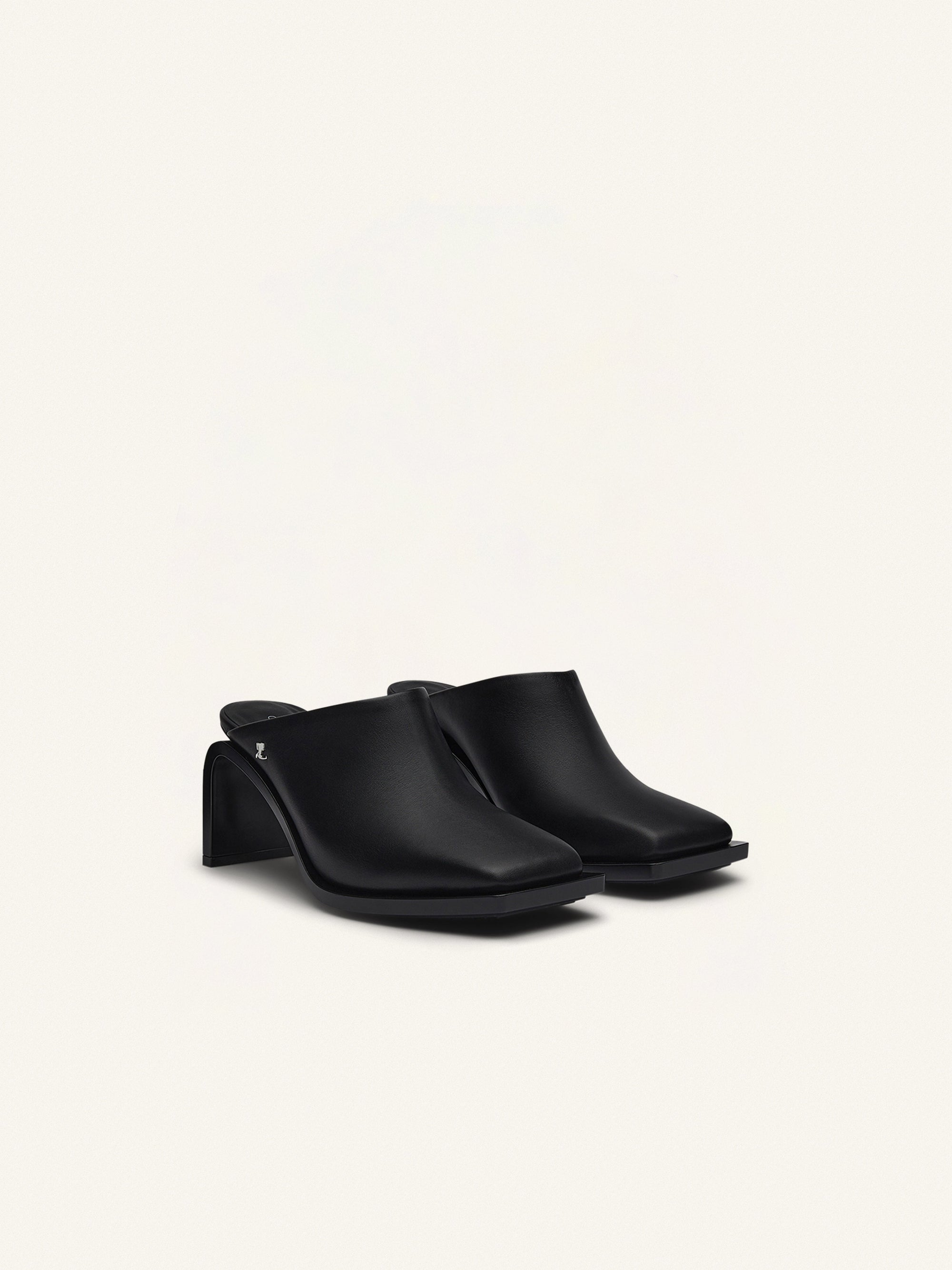 Stream leather Mules - Black