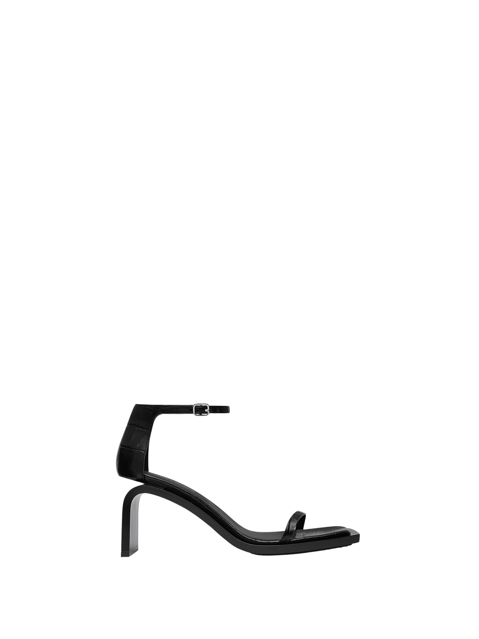 Stream croco stamped Sandals - Black