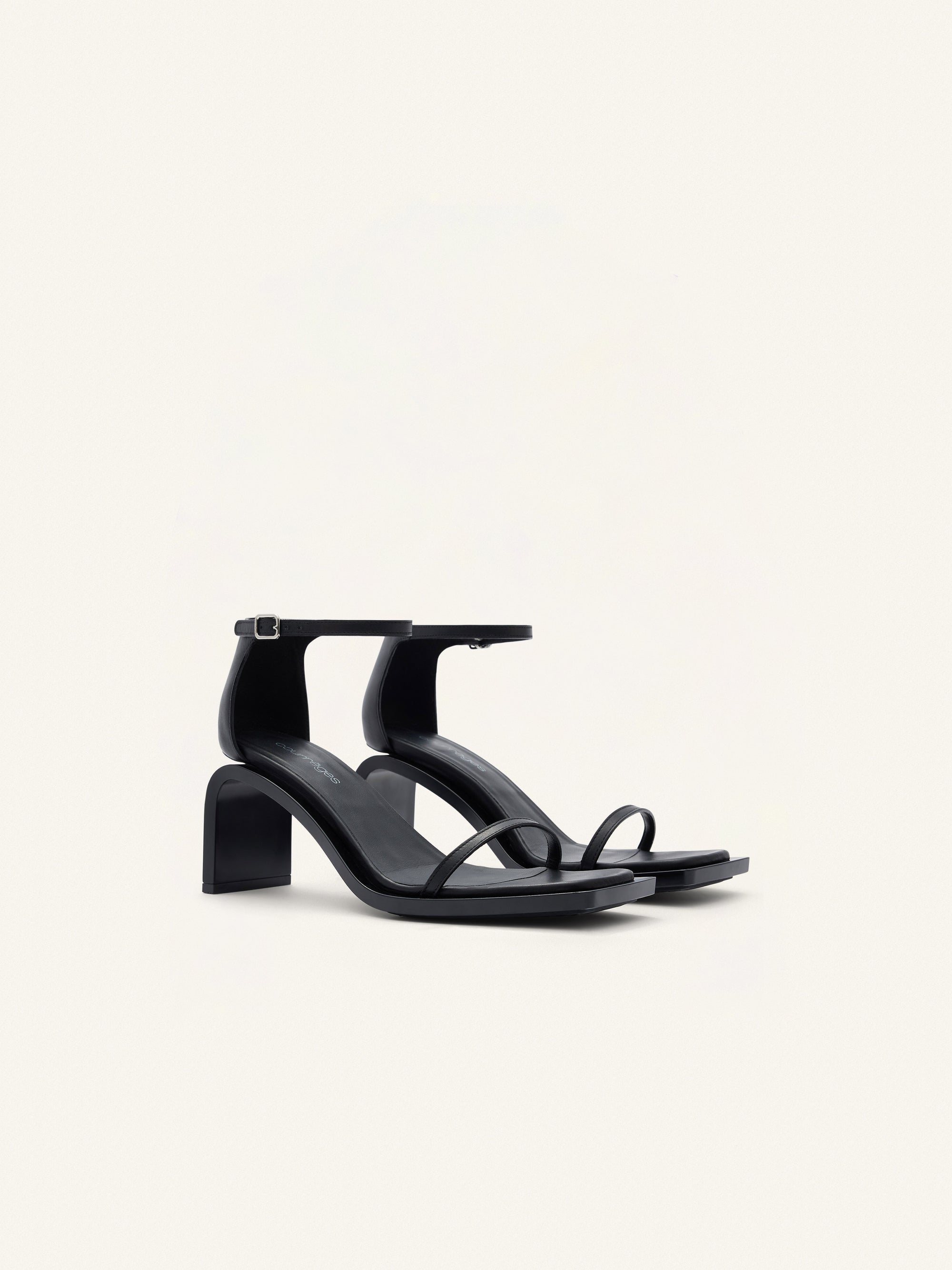 Stream leather Sandals - Black