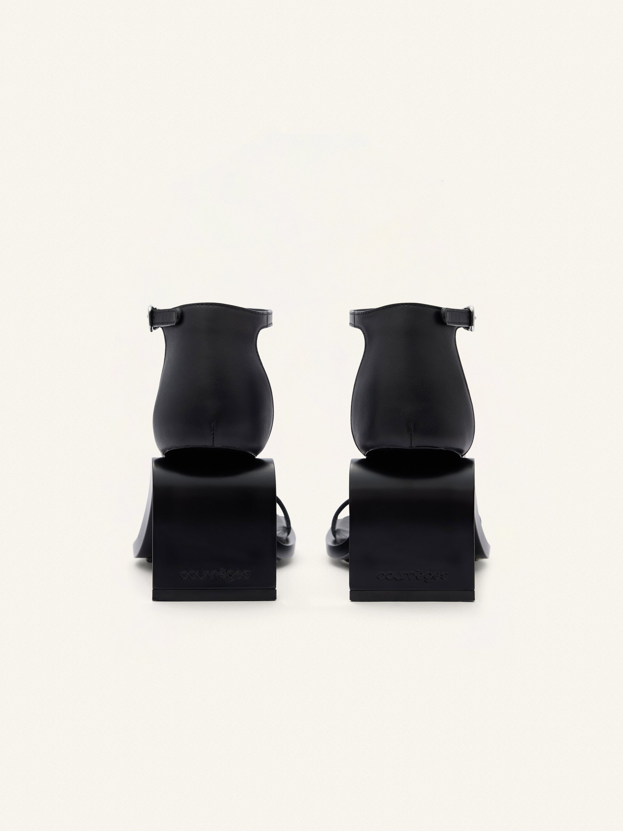 Stream leather Sandals - Black