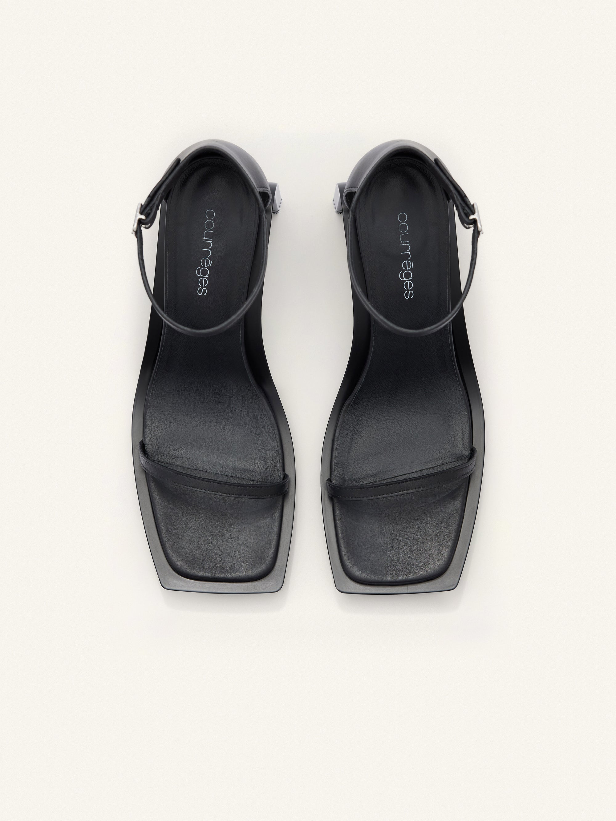 Stream leather Sandals - Black