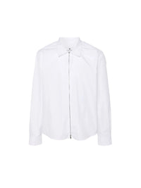 Zipped poplin Shirt - Heritage White