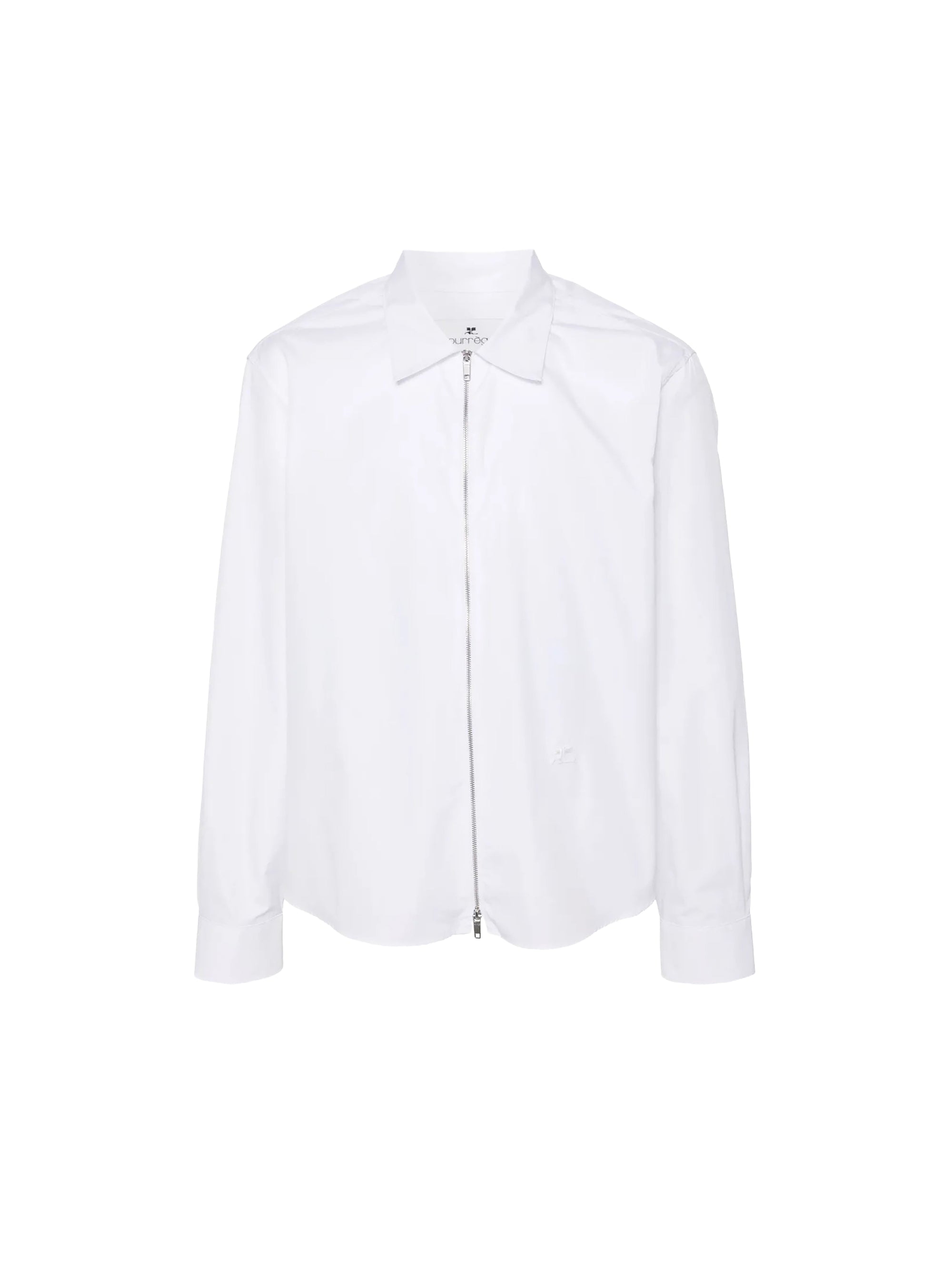 Zipped poplin Shirt - Heritage White