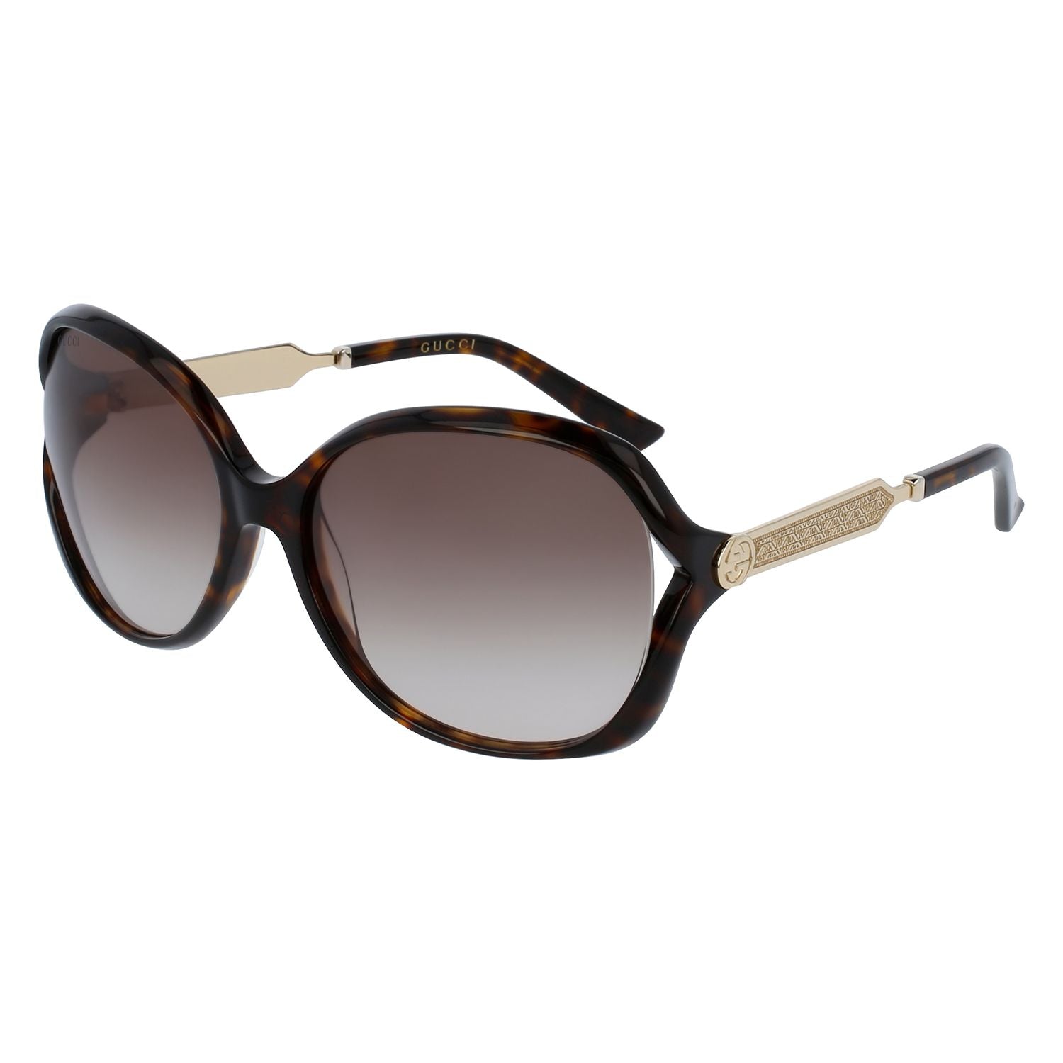 GG0076S Havana injection Sunglasses - Shiny Havana