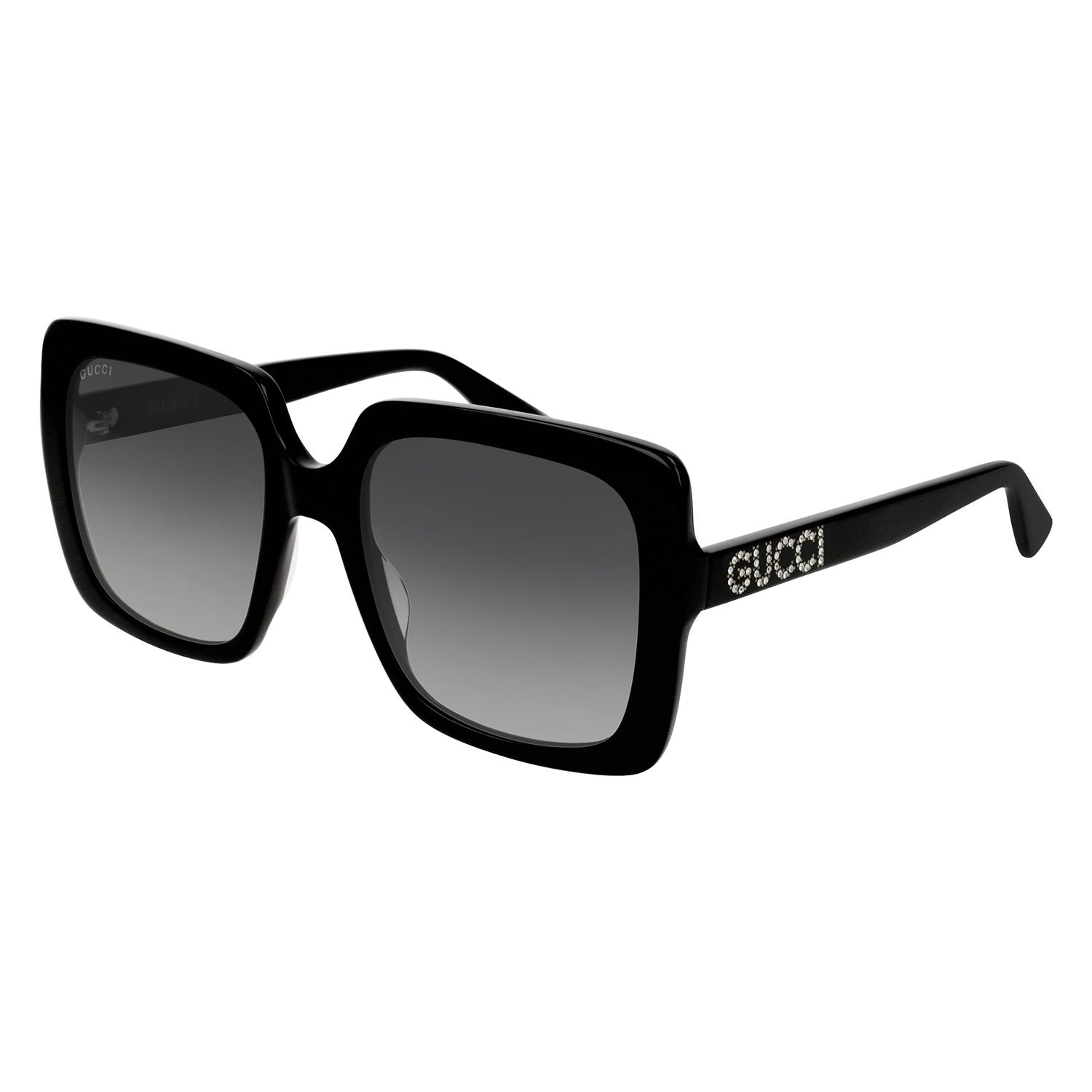 GG0418S Black recycled acetate Sunglasses - Shiny Black