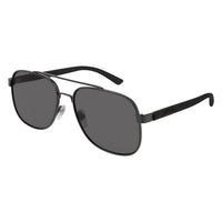 GG0422S Ruthenium metal Sunglasses - Shiny Ruthenium Black