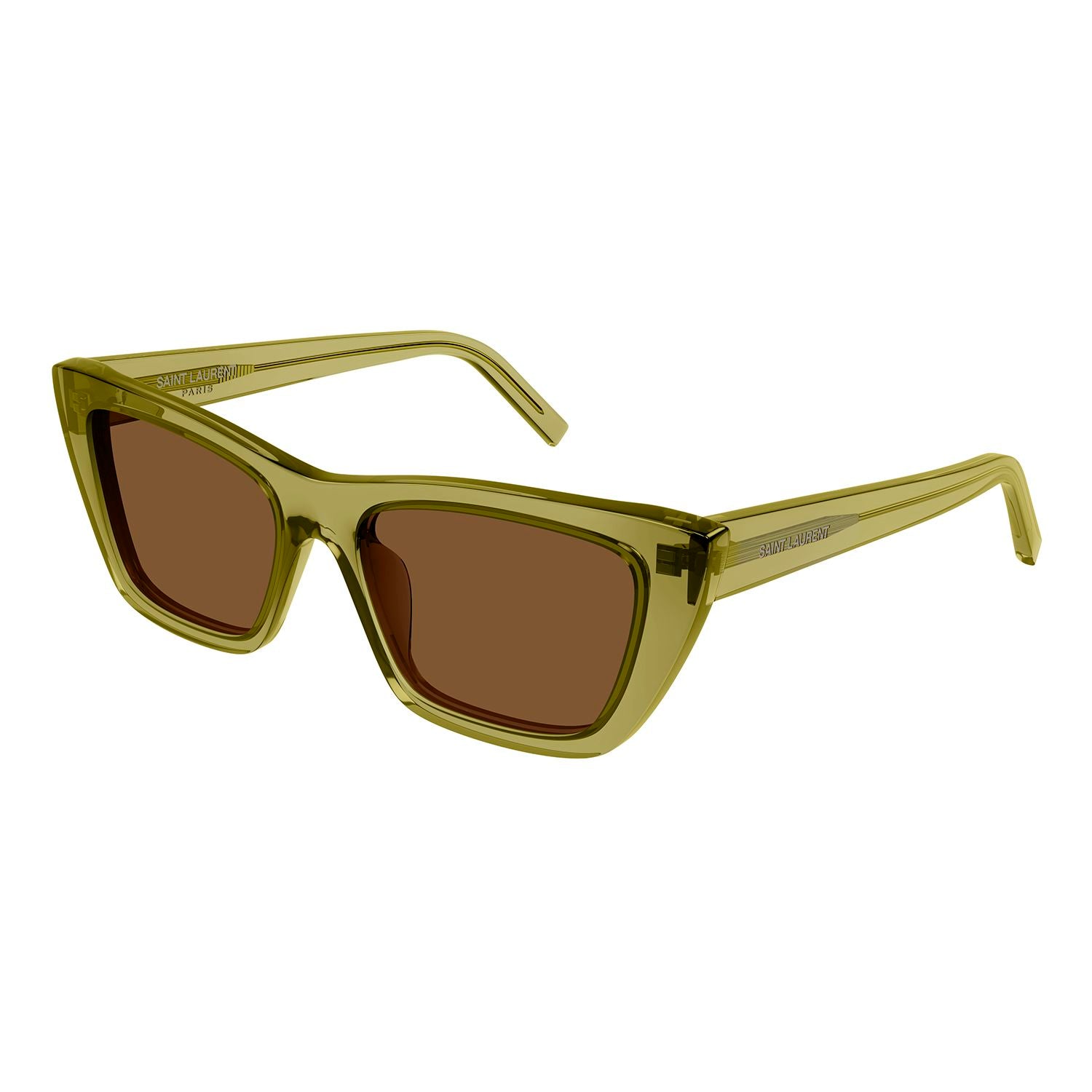 SL 276 Mica Green recycled acetate Sunglasses - Shiny Transparent Green