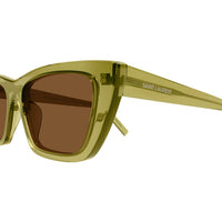 SL 276 Mica Green recycled acetate Sunglasses - Shiny Transparent Green