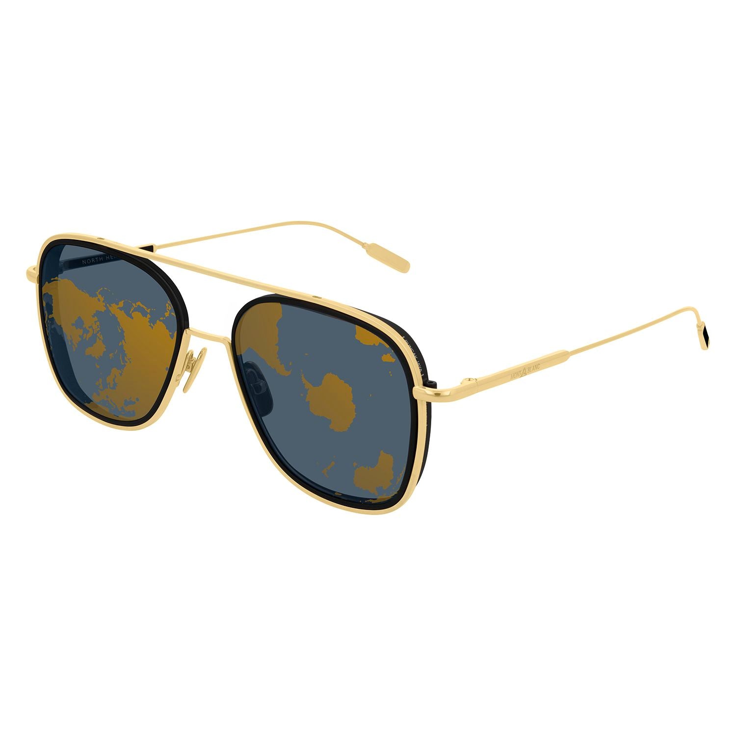 MB1858 Gold titanium Sunglasses - Shiny Gold