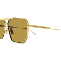 BV1012S Gold metal Sunglasses - Shiny Gold