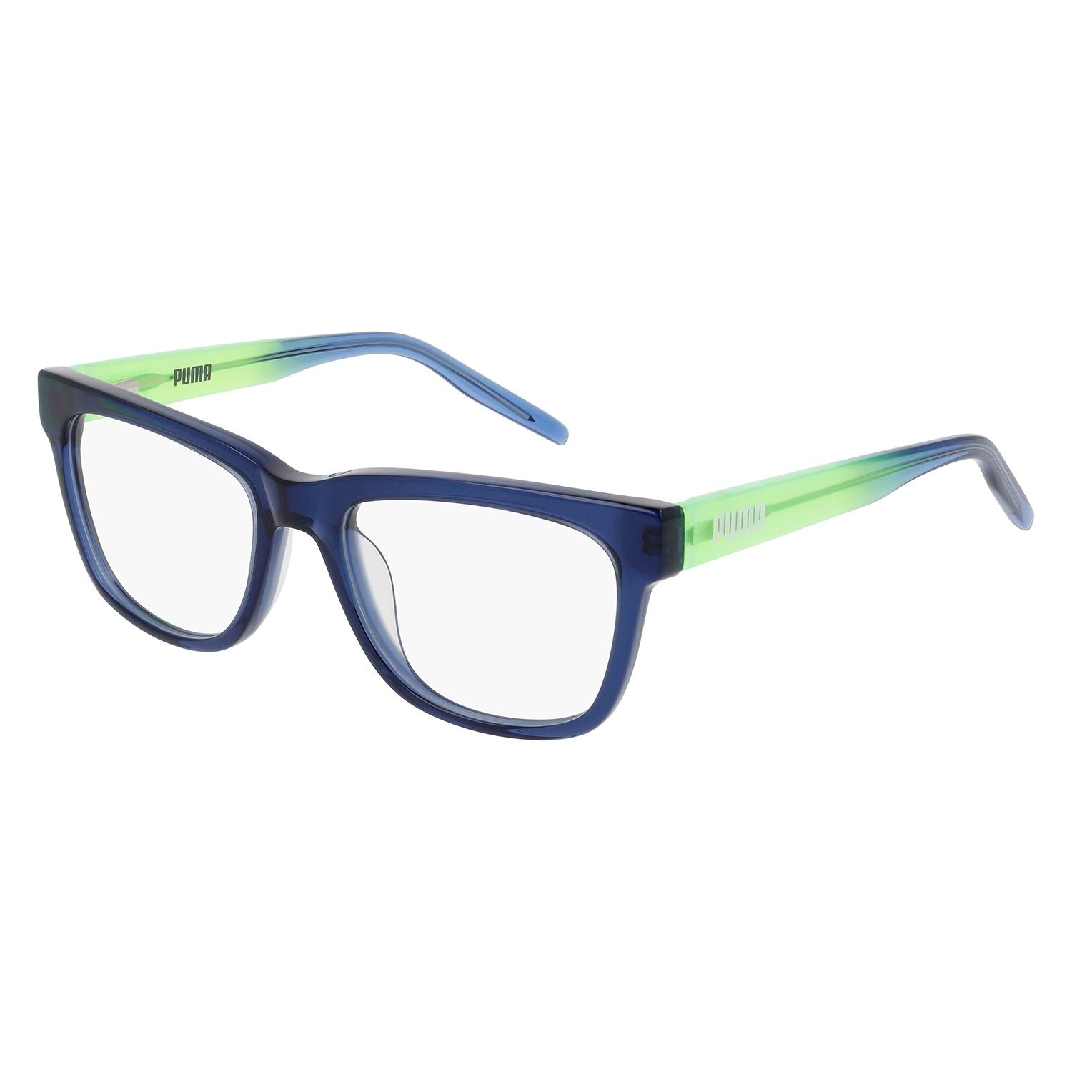 PJ0044O Blue recycled acetate Optical Frames - Shiny Transparent Blue