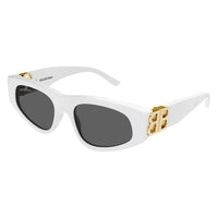 BB0095S White recycled acetate Sunglasses - Shiny White