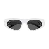 BB0095S White recycled acetate Sunglasses - Shiny Solid White