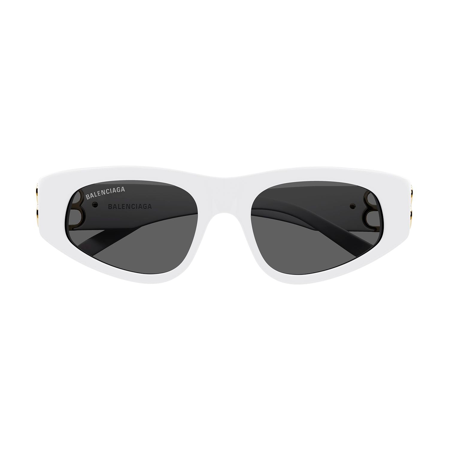 BB0095S White recycled acetate Sunglasses - Shiny White