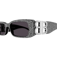 BB0096S Black recycled acetate & crystal strass Sunglasses - Shiny Black
