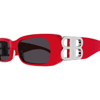 BB0096S Red recycled acetate Sunglasses - Shiny Red