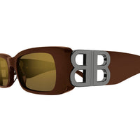 BB0096S Brown recycled acetate Sunglasses - Shiny Brown