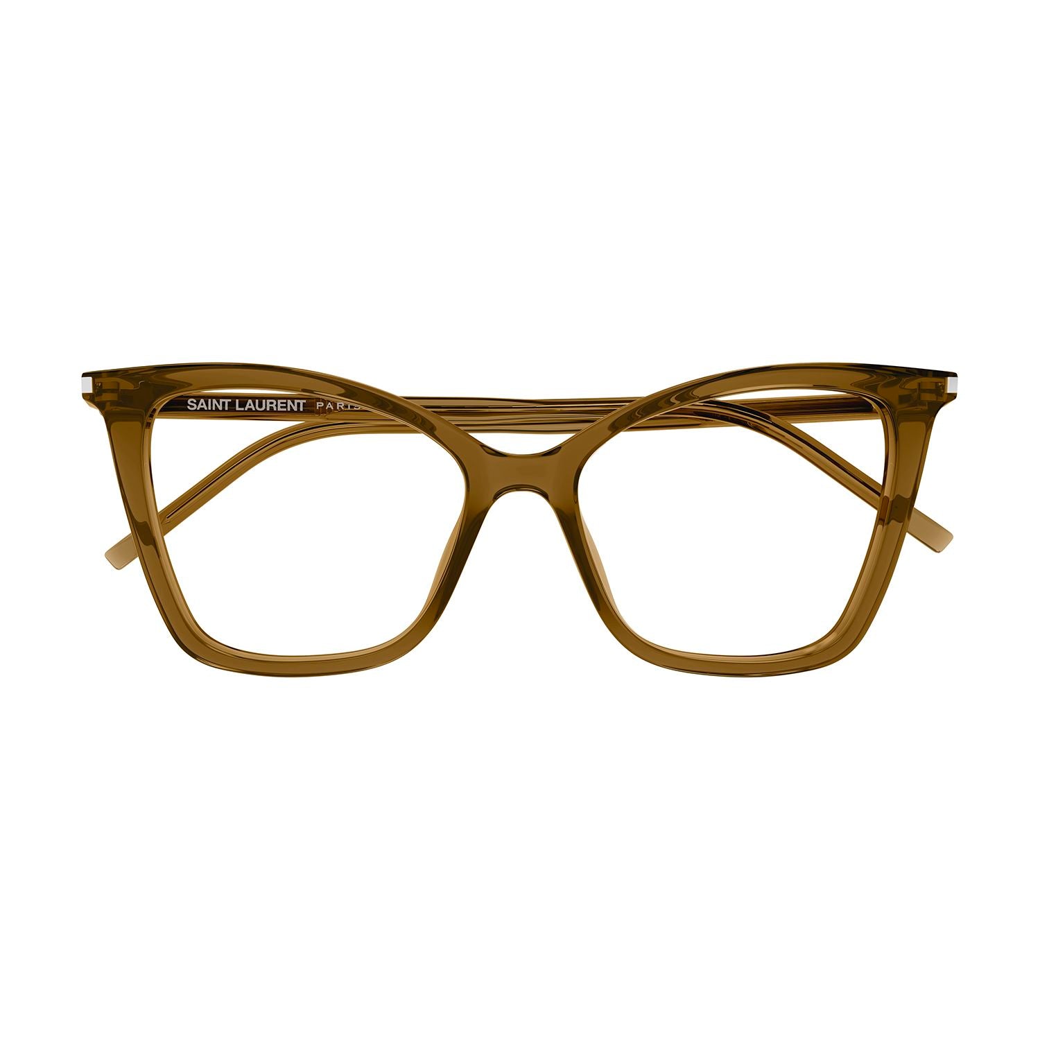 SL 386 Brown recycled acetate Optical Frames - Shiny Transparent Brown